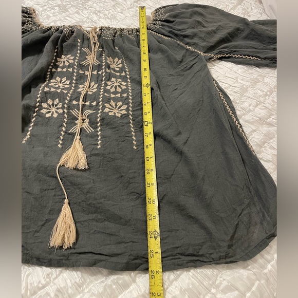 Bohemian World Market top made in India, O/S🩶 - Picture 9 of 11